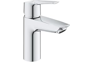 GROHE 23550002 Quickfix Start, Miscelatore Monocomando per Lavabo Taglia S, con Piletta Clic Clac, Strumento di Installazione Incluso, Cromo