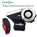 Produktbild FreedConn T-Rex Motorradhelm Kommunikation Headset Bluetooth Intercom-Lautsprecher für Motorrad Scooter Skifahren Kommunikation, Range-1500M / bis zu 8 Fahrer Pairing/FM Radio/Freisprechen