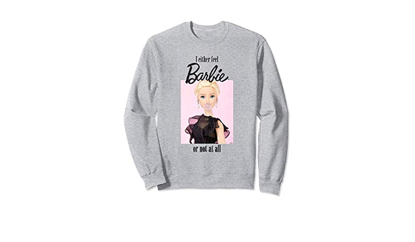 Felpa Barbie da Donna, Ufficiale, Sentirsi Come Barbie Felpa : Amazon.it:  Abbigliamento