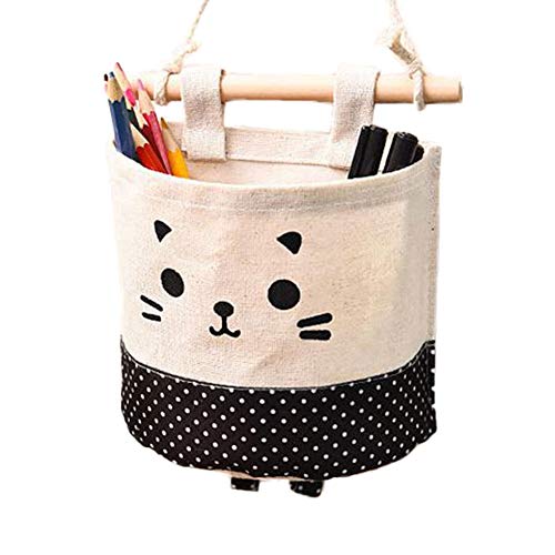 Da. WA Lin Coton Seul Sac Organiseur à Suspendre Poche Mural Panier de Rangement Seau Maquillage de Support