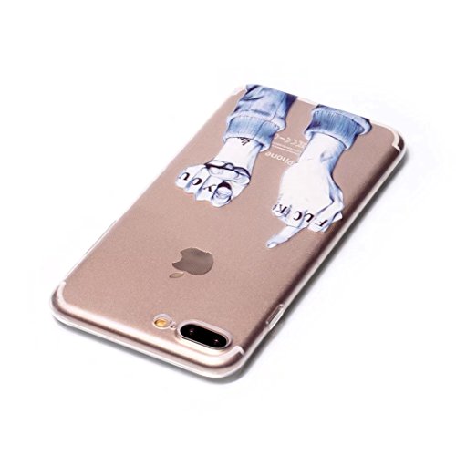 Iphone 7 plus hülle case DaYanGeGe TPU Softshell Case weiches Silikon TPU, weiche Textur Rundum-Schutz, atmosphäre buntes natürliches Muster Transparent Softshell, ansprechend modisch Kratzfest Anti-schmutzig rutschfest und reißfest–FUCK YOU - 3