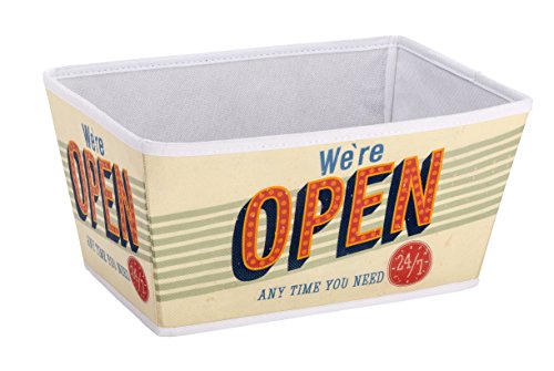 WENKO 21609100 Aufbewahrungskorb Vintage Open M - Badkorb, Polypropylen, 31.5 x 14 x 21.5 cm