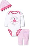  Converse Baby-Mädchen Creeper Bekleidungsset, Mehrfarbig (White), 74 (Herstellergröße: 6-9M)