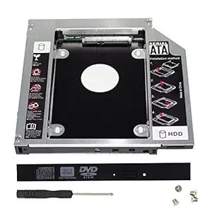 rts SATA 2nd 2.5'' Hard Drive Caddy for 12.7mm Universal CD/DVD-ROM Updated Universal 12.7mm SATA to SATA 2nd SSD HDD Hard Drive Caddy Adapter Tray Enclosures for DELL HP Lenovo ThinkPad ACER Gateway ASUS Sony Samsung MSI Laptop