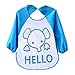 Koly® Kids Child Bumkins Sleeved Bib Cartoon Baby Apron Bibs (Blue)