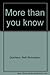 Produktbild More Than You Know