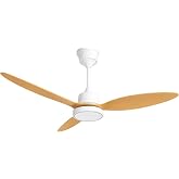 Tavan Vantilat&ouml;r&uuml; LED Armat&uuml;r 132cm 64W, APP ve Kumanda Kontroll&uuml;, 6 Kademeli Fan, 3 Işık Rengi Tersine D&ouml;n&uuml;ş &Ouml;zellikli, Gece