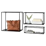 Maße: - Regal 1 (LxBxH): 50,5x25x50cm - Regal 2 (LxBxH): 50,5x20x29,5cm - Regal 3 (LxBxH): 50,5x15x16,5cm