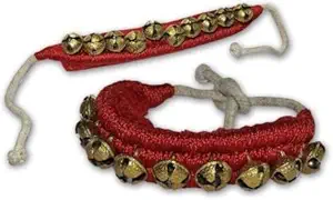 VISHAL INDIA CRAFT Brass Padded 1 Line Ghungroo (Red)