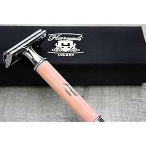 Men's Shaving De Safety Razor in Pink Handle Perfect for Deep Clean Shave. Comes in a Designer Box. - Image 3