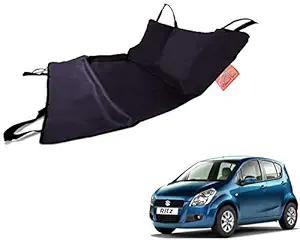 WolkomHome 100% Waterproof Car Pet Rear Seat Cover Dog Hammock Make Black Red for Maruti Suzuki Ritz Type-1