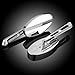 Motorcycle Chrome Plated Billet Aluminum Outside Rearview Side View Mirrors Multi Angle Adjustable Blindsight Rearview Handle Bar End Convex Universal Fit For Street Bike Suzuki B-King GS 500 GSF 650 Bandit