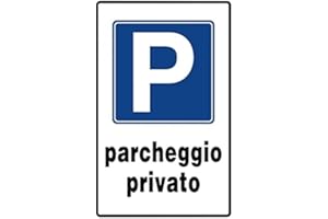 TLDSHOP® - CARTELLO SEGNALETICO in PVC “PARCHEGGIO PRIVATO”- Misure: 30x20-1 Pz