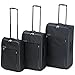 Produktbild Constellation Superlite 3 Stück Schwarz Mit Grau Trimmen Trolley Mit Rädern Reisekoffer Kabine Flughafen Gepäck-set