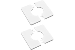 UFURMATE Lot de 2 cache-tuyaux carrés autocollants en plastique ABS pour tuyau de douche de 32 mm de diamètre (blanc)