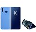 Produktbild KISCO für Huawei Honor 8X Max Spiegel Hülle,Spiegel Handyhülle Spiegel Schutzhülle Protective Flip Schutzhülle Cover mit Standfunktion für Huawei Honor 8X Max-Himmelblau