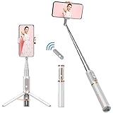 Colorlizard Selfie Stick Phone Tripod, Lightweight Aluminum All in One Extendable Selfie Sticks with Wireless Bluetooth Remot
