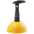 Classy Touch Sink Plunger with Ergonomic Handle, Kitchen Cleaning Tool - 17 cm, Yellow