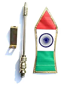 He & She Shopping Golden Car Flag Rod Light with Bracket and Tricolor Cover for All Car Models/Judgement Rod/Corner Rod