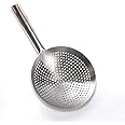 THW® Stainless Steel Round Skimmer, Mandarin Pasta Strainer 12-Inch Diameter