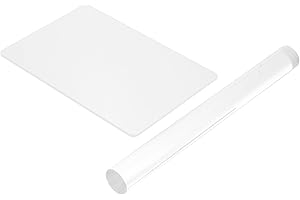 HOMSFOU 2 Stücke Acryl Ton Roller Acrylplatten mit Grid,acryl Rollen Ätherisches Modellierung Ton Werkzeuge für Bildhauerei Und Herstellung aus Basteln