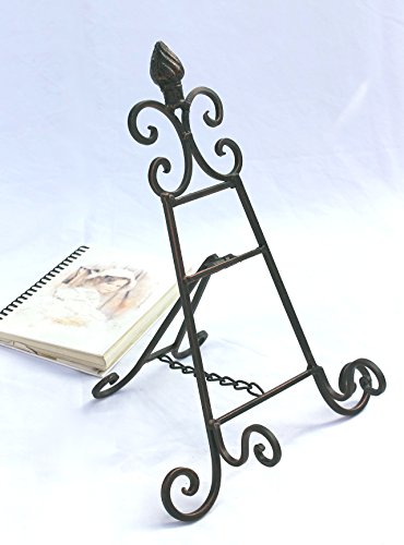 DanDiBo Mini-Staffelei aus Metall Kochbuchständer 101836 Kochbuchhalter 36 cm antik - 9