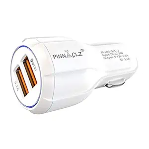 Pinnaclz 18W + 15W Car Charger Fast Charging with Mi Quick Charge 3.0 Car Mobile Charger + Samsung Fast Charging Support