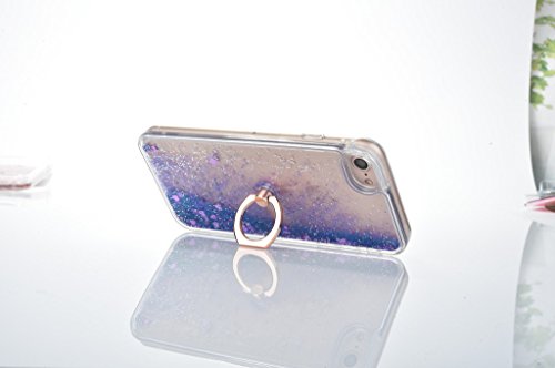 iPhone 7 H  lle Mo-Beauty   Transparent Kreativ Design 3D Hard Case Liquid Bling Dynamisch Treibsand Fl  ssige Flie  end Wasser Glitter Glitzer Glanz 