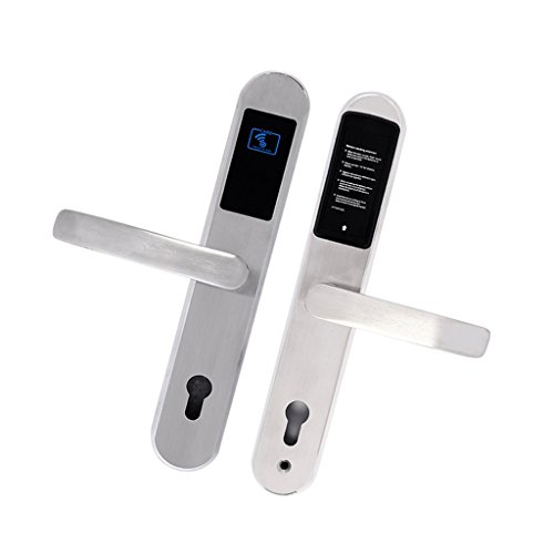 Preisvergleich Produktbild F Fityle Elektronisches Digitales Türschloss Zutrittskontrolle Schloss mit Schlüssel+ RFID Karten für Haustür - Links Intern offen
