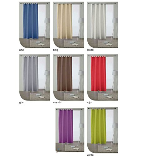 1X CORTINA (LILA) LONETA 140 CM ANCHO X 260 CM (INCLUIDA TRABILLA) CONFECCIONADA ( LISTAS PARA COLGAR) 70% ALGODÓN / 30% POLIESTER ( NO PLANCHA) + CINTA DOBLADILLO TEXTIL ADHESIVA REGALITOSTV (LILA)