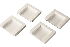 Xavax torkfixeringsplattor uppsättning om 4 för limning (självhäftande fixeringsplattor, 4,5 x 4,5 cm, okänslig för fukt, hal
