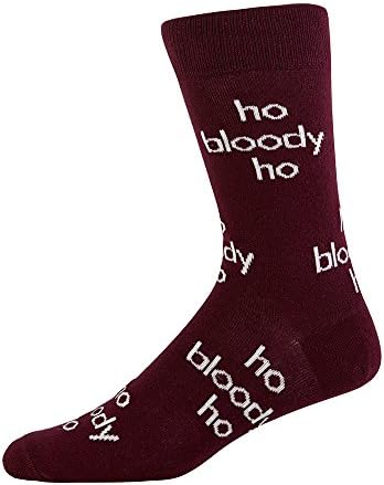 Ho Bloody Ho Men's Burgundy Socks - Adult Socks - UK Size 6-11