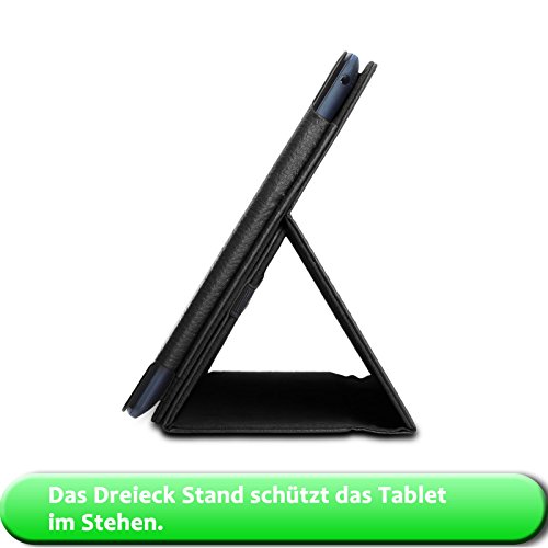 Infiland Lenovo Tab 2 A10-70 / Tab 2 A10-70L / Tab 2 A10-70F / Tab 2 A10-30F / Tab 2 A10-30L / Tab 3 10 Business/ Tab3 10 Plus Hülle Case -Slim Fit Folio PU-lederne dünne Kunstleder Schutzhülle Cover Tasche für Lenovo Tab 2 A10-70 / Tab 2 A10-30 / Tab 3 10 Business/ Tab3 10 Plus 10,1 Zoll Tablet (mit Auto Schlaf / Wach Funktion)(Schwarz) - 7