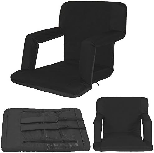 Stadium Seat With Arm Rests (Black)