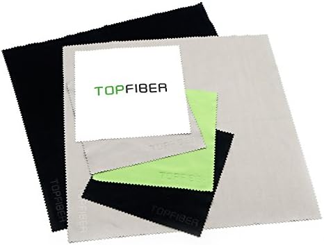 (6 Pack) TopFiber Microfiber Cleaning Cloths - For All LCD Screens, Tablets, Lenses, and Other Delicate Surfaces - 6 x 6 inch(4pcs) + 12 x 12 inch(2pcs)