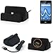 Produktbild Dockingstation f. Wiko Tommy 2 Plus, schwarz | Micro USB Ladestation inkl. Kabel zum Laden und Synchronisieren, Dock Ladegerät Tischladestation Tischlader Charger Cradle - K-S-Trade(TM)