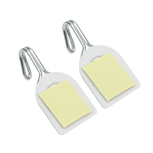 12Stk.Weiß selbstklebende Wandhaken Hanger Kunststoff Klebrigen Tür Haken Halter ,bis 2.0 kg - 3