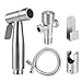 AOZBZ Toilette Bidet Handbrause Brause Bidet-Armaturen, Bidet Dusche Spritzgerät Spray WC Duschkopf Wasserhahn Shattaf für Intimpflege Windeln mit Schlauch, T-Stück G1/2 Steckverbinder, Halterung Halter, Halter Haken
