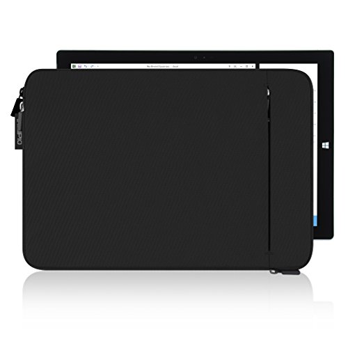 Incipio ORD Sleeve Schutzhülle für Microsoft Surface Pro 3 / Pro 4 / Pro (2017) [Microsoft lizensiert | Gepolstert | Nylon | Außentasche | Stylus-Schlaufe] – Schwarz - 4