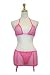 Produktbild Magic Silk Fishnet - Rock-Set mit Strumpfhalter - erotische Bekleidung - Damen - Dessous-Set - Größe L, 1 Stück, pink