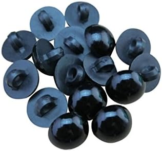 Bayee 100 Pack Glossy Black Acrylic Button Bear Doll Eyes, Sew on Glossy Black Shank Acrylic Button Bear Doll Nose Eyes DIY hand sewing (10mm)