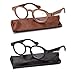 Produktbild 2er Pack Lesebrille Holzmaserung Eyewear Leichte Presbyopie Ältere Mode Brille Brillen gegen Augenermüdung Anti-Sehschärfe abnehmen Klare Sicht lesen +1,0 bis +3,5 Grad,+1.50