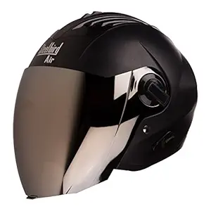 Steelbird Air SBA-3 Dashing Black Helmet with Silver Visor, 580mm