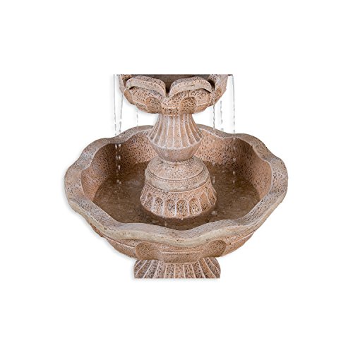 STILISTA® Steinoptik Gartenbrunnen Modell METIS, 58 x 58 x 102 cm, inkl. Pumpe - 5