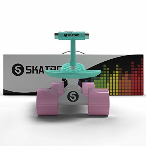 Skatro - Mini Cruiser Skateboard. 22x6inch Retro Style Plastic board Comes Complete. Model: Mint Bliss