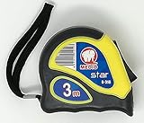 Flexómetro 3 m, 16 mm Medid MD/B316 Flexómetro STAR con estuche bimaterial, con freno y clip, 3 m x 16 mm