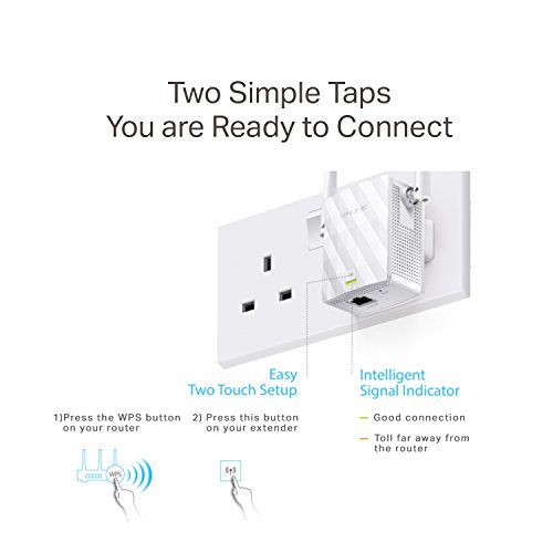 TP-Link TL-WA850RE Universal Dübel WLAN Range Extender/Booster mit Ethernet Port für Kabel Gerät (WPS Funktion/einfache Konfiguration) N300 - 6