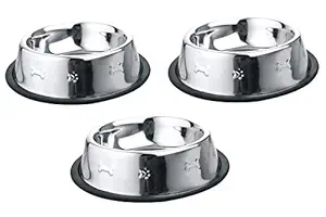 King International Large Embossed Dog Bowl Set of 3