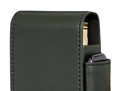 Panegy Herren Leder Zigarettenetui Zigarettenbox Zigarettenhülle für 20er Zigarettenschachtel – Verfügbar für Gürtel – Stilvoll und Praktisch – Schwarz – 10.5*8*3.5cm - 3