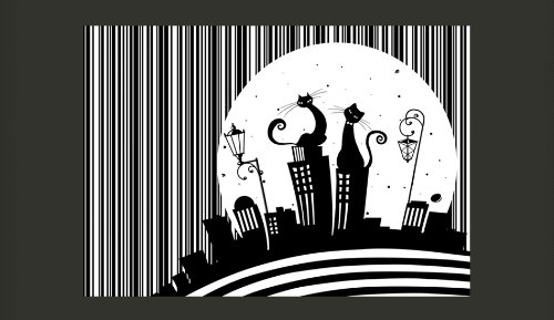 FOTOTAPETE 350×245 cm – VLIES TAPETE PREMIUM – PROFI QUALITÄT – Top moderne Wanddeko – Riesen Wandbild – Top Design Tapete – Neue exklusive Edition mit noch besser Druckauflösung – Deutsches Premium Vlies – Abstrakt Katze 10110907-4 - 2